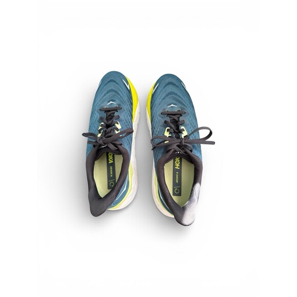 Hoka One One Shoes Sneakers Mens 9.5 Blue Yellow Running Arahi 6 main image 4